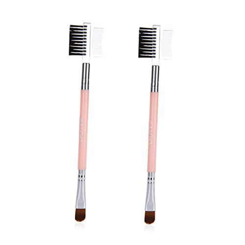 VICASKY Multifunctional Double-ended Makeup Brush Eyeshadow Brow Women's Makeup Tool Plastic Handle for Travel Daily Use