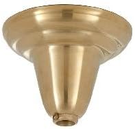 B&P Lamp® Spun Brass Back Plate For 3/4" Tube, Unfinished Brass