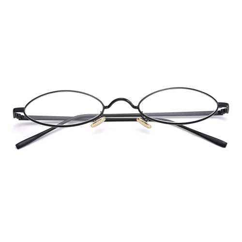 Image of COASION Vintage Small Oval Aesthetic Sunglasses Retro for Women Men Hippie Cool Metal Frame Sun Glasses