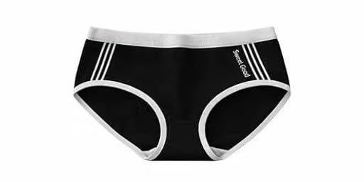 Women's Soft Stretch Mid-Rise Brief Panties, Breathable Everyday Underwear with Contrast Stripe Design-image-47