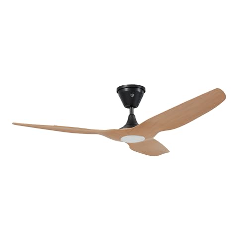 Image of Big Ass Fans Haiku Coastal 52 inch Smart Outdoor Ceiling Fan with Remote for Indoor & Covered Patio, Coastal-Rated, Corrosion-Resistant, Caramel /Black