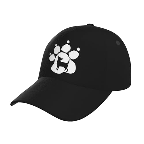 Chihuahua Dog Pet Paw Print Baseball Hats for Men and Women - Classic Adjustable Hats