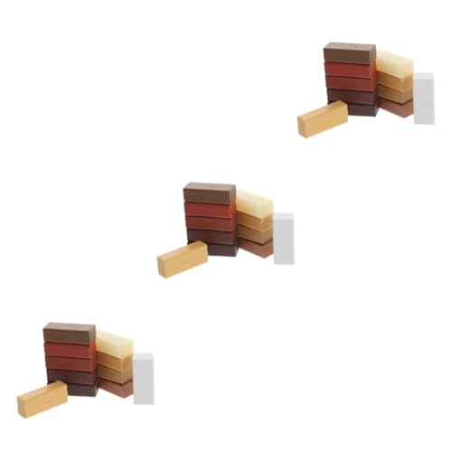 FRCOLOR 3sets Laminate Floor Scratch Repair Wax Filler Color Wood Floor Repair Kit for Kitchen Countertops and Furniture Damage