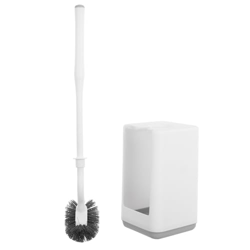 ULTECHNOVO 壁掛け式トイレブラシ 長柄ハンドル付き 衛生的な掃除用ブラシ 平底台座付き トイレや浴室の隅々まで清潔に保家用掃除用品
