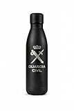 AREA POLICIAL Botella Guardia Civil, Acero Inoxidable, 790 ml, Libre de BPA, Tapón Antiderrames, Negro