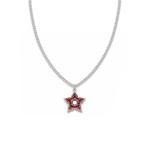 Teemotutu Stranger TV Necklace Classic Series Inspired Pendant Halloween Cosplay Character Jewelry Stylish Fan Gift for Teens & Adults