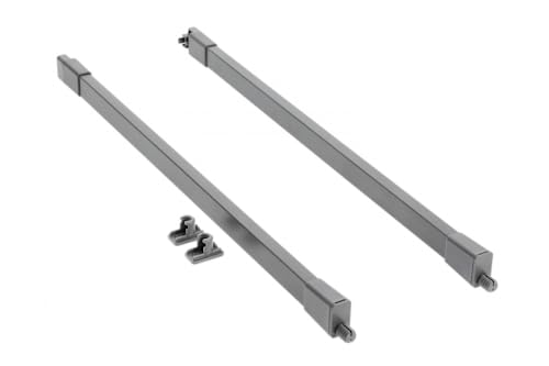 GTV - MBPRO Barra longitudinal cuadrada I Barandilla longitudinal para cajones Modern Box Pro I Para un aumento seguro del cajón I Para rieles de largo = 300 mm I Color antracita