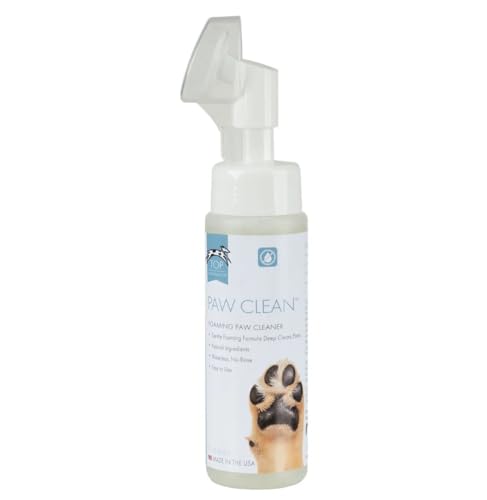 Clean Paw Dog Cat Pet Hypoallergenic Waterless Unscented Cleansing Foam with Brush (1 Bottle)