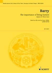 The importance of being earnest: Opera in 3 acts based on the text by Oscar Wilde. Studienpartitur.