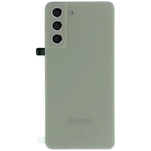 Image of Samsung Galaxy S21 FE Original Back Panel Replacement Back Door with Camera Lens and Logo - 6 Months Warranty (Olive)