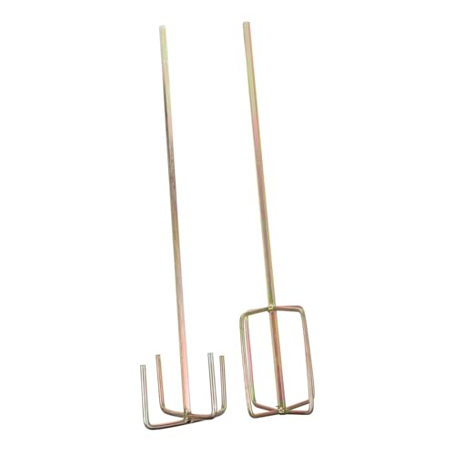 ANDRESLAD 2pcs Cement Drill Mixer and Paint Mixer Long Hex Shank Stirring Rods Hex Double Mountain and for Electric Drill Mixing