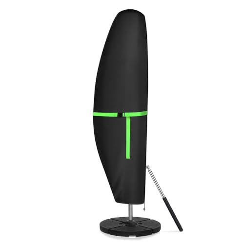 GEMITTO Sonnenschirm Schutzhülle mit Stab, Sonnenschirm Abdeckung 2 bis 4 M Große Ampelschirm Schutzhülle, Wetterfeste, UV-Anti, Winddicht und Schneesicher 600D Oxford Gewebe, Outdoor für Ampelschirm