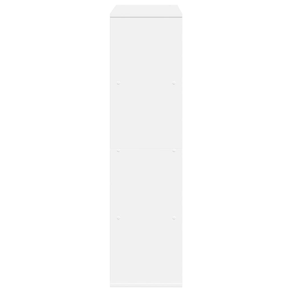 Raumteiler Weiß 100x33x125,5 cm Holzwerkstoff Küchenregal Aktenschrank Regale Vitrine für Büro Bibliothek Arbeitszimmer Schlafzimmer