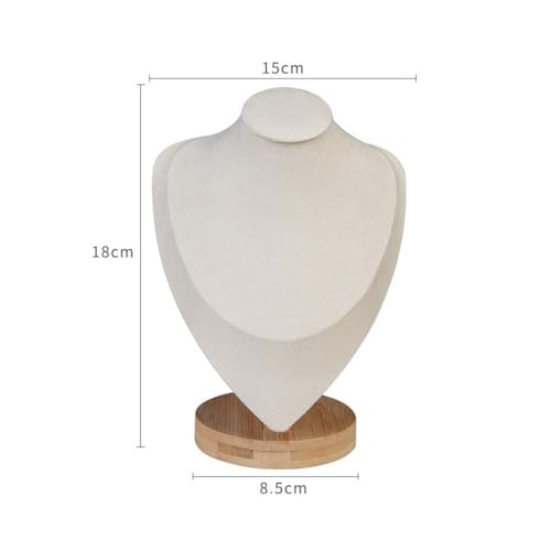 Présentoir de bijoux et support de collier beige moderne pour accessoires d'exposition