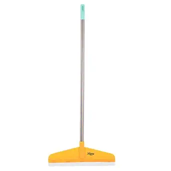 Zureni Hippo Floor Cleaning Wiper with Long Handle & Wide Foam for Bathroom Tiles, Garage Concrete, Deck and Windows - (Random Color, Pack of 1)