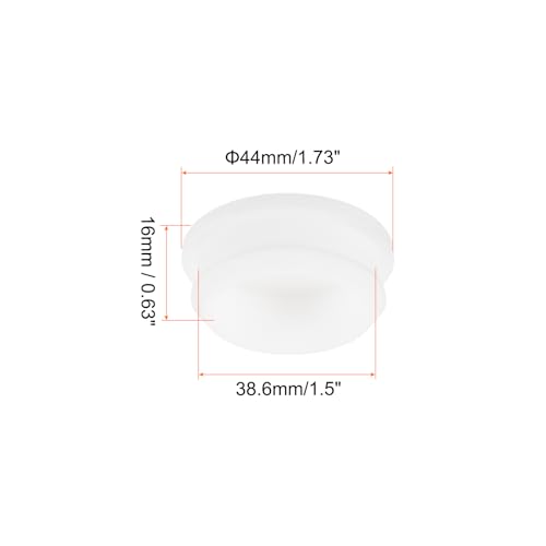 Image of Snap in Locking Hole Plugs Rubber Panel Seal Cover Drilled Silicone Caps, [for Kitchen Rubber, Waterproof Sealing Plugs] - 38.6mm /1.5in /White /2Pcs