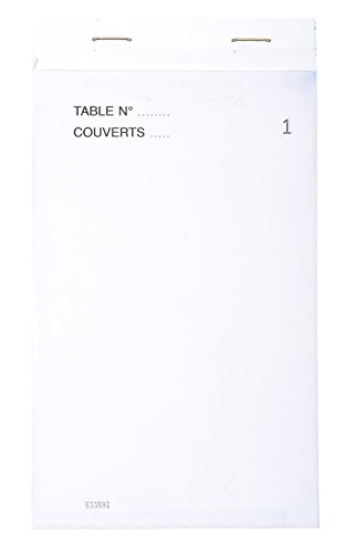 Exacompta - Ref. 96203E – 1 Block Maitre d’hôtel 50 selbstdurchschreibende Blätter in Duplikat nummeriert – Größe 9,6 x 17 cm