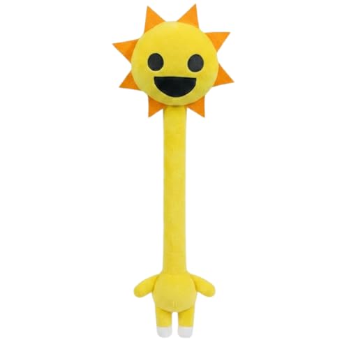 Image of Sunbeam Crown Long Neck Plush Cheerful Smiling Yellow Toy