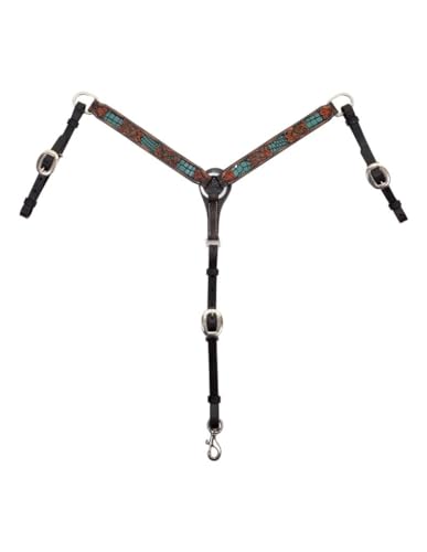 Circle Y Hair on Hide Pony Size Inlay Filigree Breast Collar