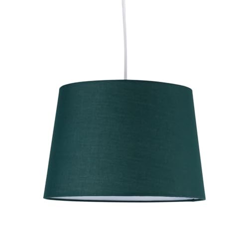 Dark Green Fabric Easy Fit Light Shade/Lampshade for Ceiling Light or Table...