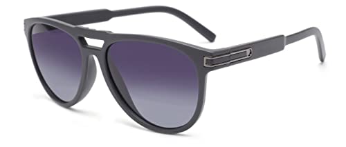 Image of ELEGANTE Polarized Aviator Sunglasses For Men & Women Tac Lens Plastic Lightweight Double Bridge Frame 100% UVA /UVB Protection