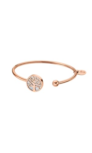 LOTUS STYLE Pulsera Acero Inoxidable Mujer LS2225-2/4 Árbol de la Vida - Sofisticado Brazalete con Pulido y Acabado Refinado 6,1 cm - Regalo de Cumpleaños - Aniversario - Ocasiones Especiales