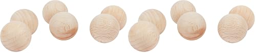 Rayher 6252400 Boules en bois brut ø 25mm p. l’artisanat, non percées, 6 pces (Lot de 2)