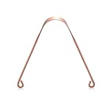 1pc銅舌クリーンスクレーパー、吐き気ないデザインメタル舌クリーナーユニセックスの舌歯ブラシ歯科口腔ケアツール