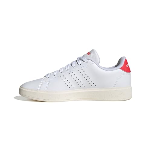 Adidas Womens Advantage 2.0 Sportswear, White/White/Lucid Red, 8