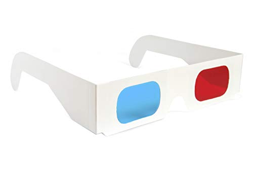 Image of Gadget Hero's 3D Anaglyph Glasses - Red and Blue Paper Board. (10)