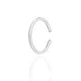 Silver Ear Cuffs for Women, 925 Sterling Silver, 18ga, 12mm, Ear Cuff for Non Pierced Ears, Silver Ear Cuffs for Women Conch, Ear Cuffs for Women Non Piercing, Silver Ear Cuff (Sterling Silver)