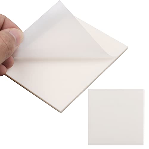 100 Sheets Transparent Sticky Notes Pad, Translucent Sticky Notes Self-Adhesive Clear Memo Waterproof Memo Sticky Notes for Office School Message Reminder (3 x 3 Inch, 3 x 4 Inch)