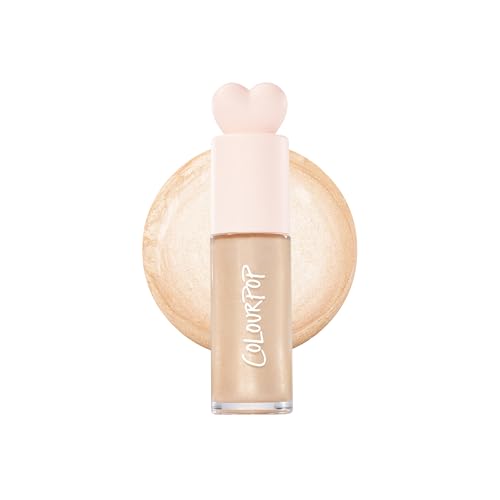 ColourPop Hi-Lite Dewy Liquid Highlighter - Ultra-Reflective Face & Body Illuminator - Glowy Summer Makeup with Hyaluronic Acid & Niacinamide for a Blendable Glow - Sugar Donut (0.38 oz)