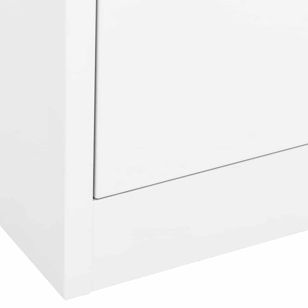 Hothingwell Raccoglitore bianco 90x46x72,5 cm Acciaio 2 Cassetti con