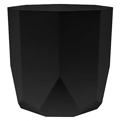 Bloem Tuxton Modern Hexagon Small Planter: 10" - Black - Matte Finish, Durable Resin, Modern Design, Optional Drainage Holes, for Indoor and Outdoor Use, Gardening, 2.7 Gallon Capacity