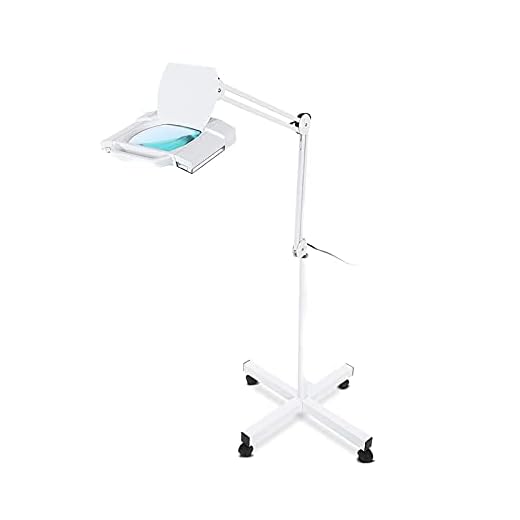 LED Loupe Light 5 Diopters Arbetslampa Loupe Lampa Förstoringsglas Kall LED LED LENS Vikbar Lampa Ljus för skönhet, Tatuering,White