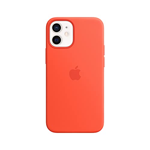 Image of Apple iPhone 12 mini Silicone Case with Magsafe - Electric Orange
