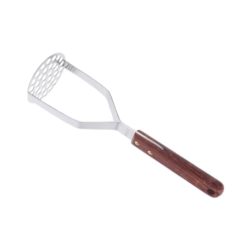 Kartoffelstampfer, Karottenpresser Kartoffelstampfer Edelstahl Holzreis (Color : As Shown, Size : Mx3pcs)