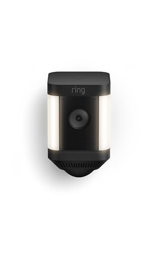 Ring Spotlight Cam Plus, Battery (newest model), Home or business security with HD video, Two-Way Talk, Color Night Vision, and Security Siren, Black