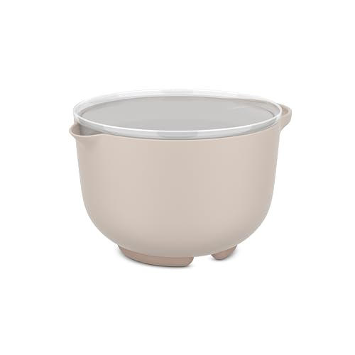 Mepal - Rührschüssel mit Deckel Chef it - Anti-Rutsch Boden - Mikrowellen- und Spülmaschinengeeignet - Schüssel - Material beständig bis zu 110C - 1500 ml - Chalk