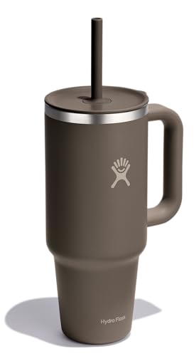 Image of Hydro Flask Travel Tumbler with Handle, Lid and Straw - Insulated Stainless Steel in 40 OzSandpiper