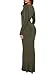 REORIA Womens Fashion Winter Dresses with Sleeves Fall Sexy Party Square Neck Ribbed Bodycon Lounge Long Maxi Dress Olive Green X-Small