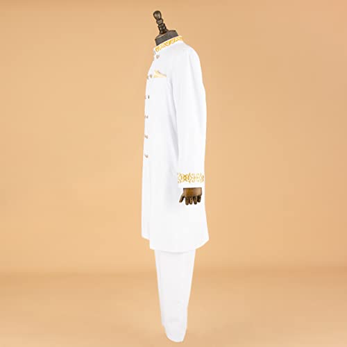 Men`s Suit African Clothing Dashiki Embroidery Jacket and Pants 2 Piece Set Dashiki Outwear Kerchief for Wedding3
