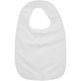 DOITOOL Babero Algodón Blanco de Reutilizable y Adultos Mayores Resistente Manchas Cómodo Hora de Comer en Casa