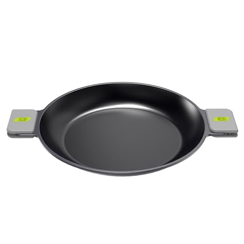 BRA COOKWARE Life Ceramic Nonstick Paella Pan | 14 Inch Recycled Aluminum Spanish Paellera | Ceramic Nonstick Wide Skillet | Oven Safe 425°F | PFOA Free Spanish Paella Skillet | All Cooktops