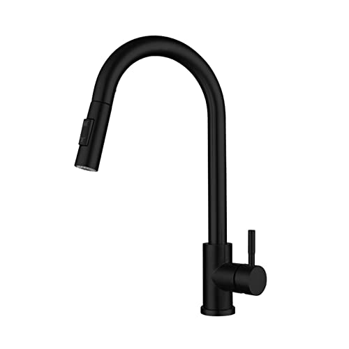 QHQQXN Grifo de Cocina con Control táctil, Color Negro Mate, Grifo Mezclador con Sensor extraíble para Uso sin Esfuerzo, diseño Moderno, activación táctil fácil, actualización de Cocina Elegante