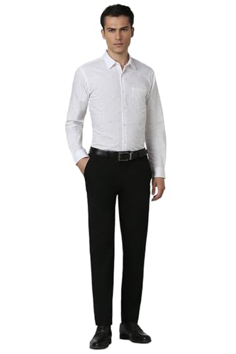 Image of Peter England Men's Cotton Slim Fit Ditsy Printed Full Sleeve Shirt