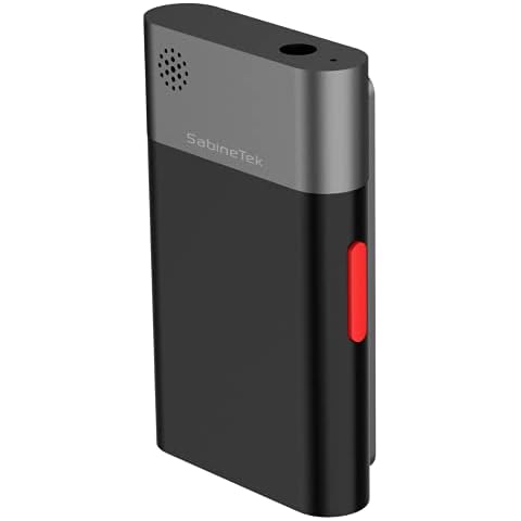 SabineTek Official AudioWow - Mini Wireless Bluetooth Lavalier Microphone - Voice Recorder for Podcasts, Vlogs, Gaming & Singing - Audio & Voice Recording - Studio Equipment Cover