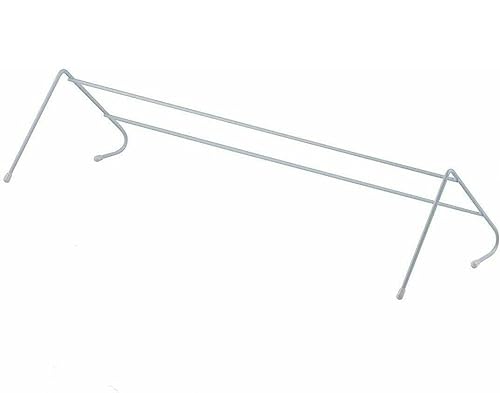 Z&A 2 Bar Radiator Airer Metal White - Space Saver Airer With Rubber Feet - Heavy Duty Lightweight Radiator Mounted Clothes Towel Rail - Indoor Laundry Washing Line Portable Dryer - Holds Up To 5 KG