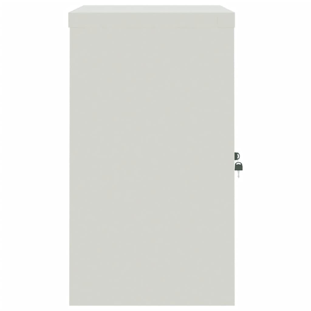 Aktenschrank für Büro, Industrie, Büro, Bücherregal, Büro, Möbel, 90 x 40 x 70 cm, niedriger Schrank, hellgrau und blau